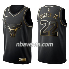 Camiseta Hombre Chicago Bulls Otto Porter Jr. 22 Nike Negro Golden Edition Swingman